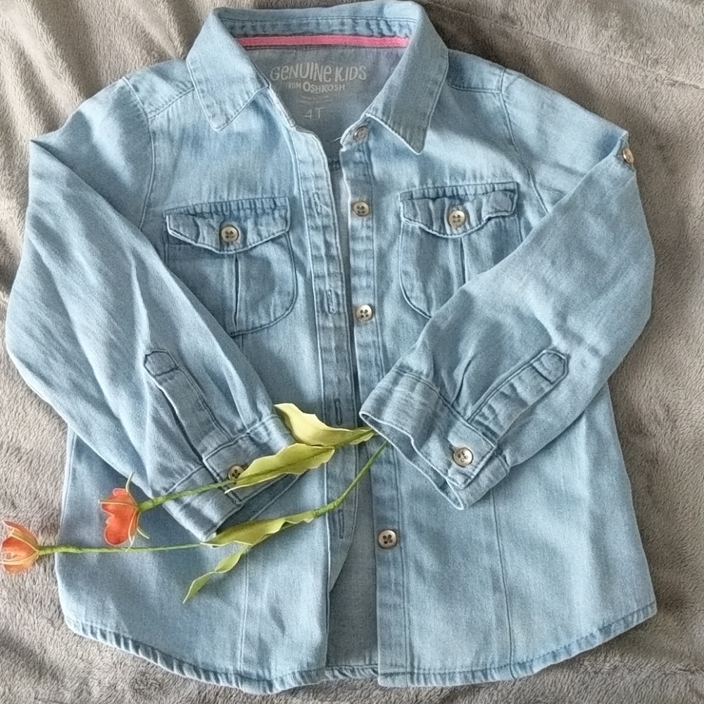 Kids chambray button down
